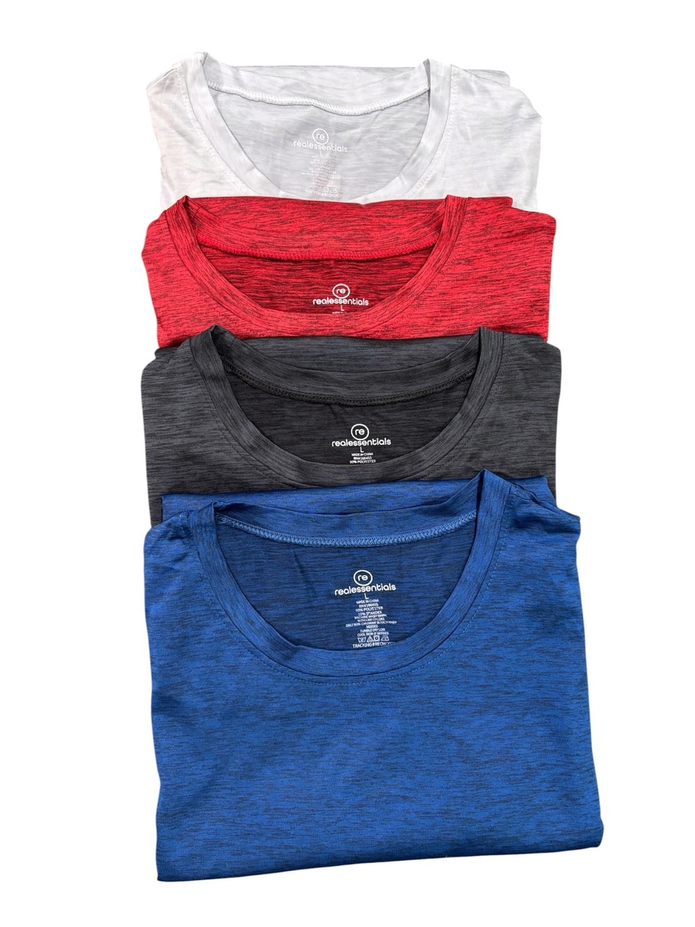 Essentials Men’s Long Sleeve Crew Neck T-Shirts — Blue, Black, Red, White